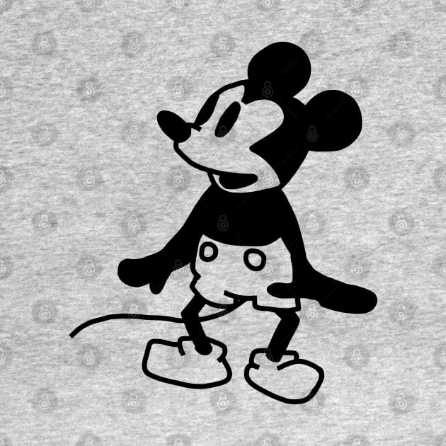 Cute Mouse in Steamboat Willie 1928 by ellenhenryart